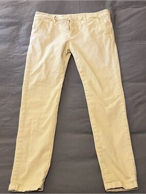 Women’s Cream Slim Straight Jeans